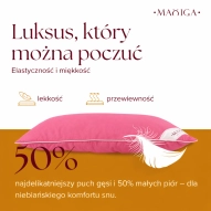 2X PODUSZKA PÓŁPUCHOWA 70x80 4KG RÓŻ ANTYALERGICZNA MIĘKKA 100% BAWEŁNA